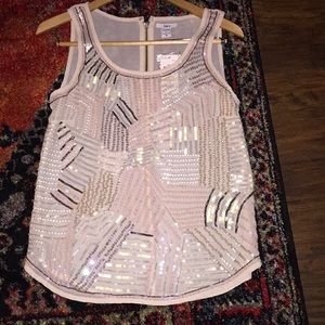 NWT beaded bar lll top